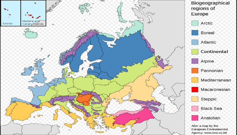 Figure 20 European Bio Geographical Regions.